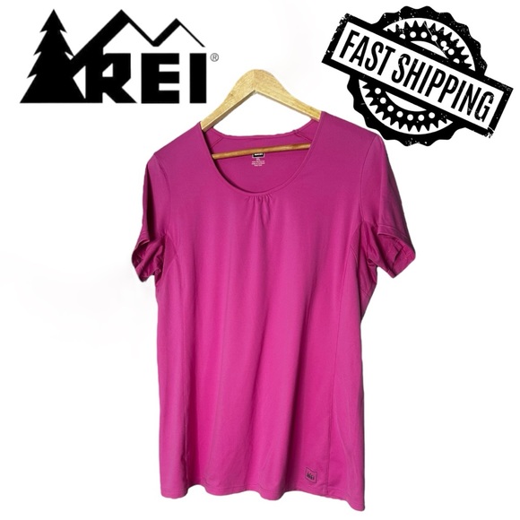 REI Tops Rei Womens Sz S Pink Workout Short Sleeve Shirt Vented